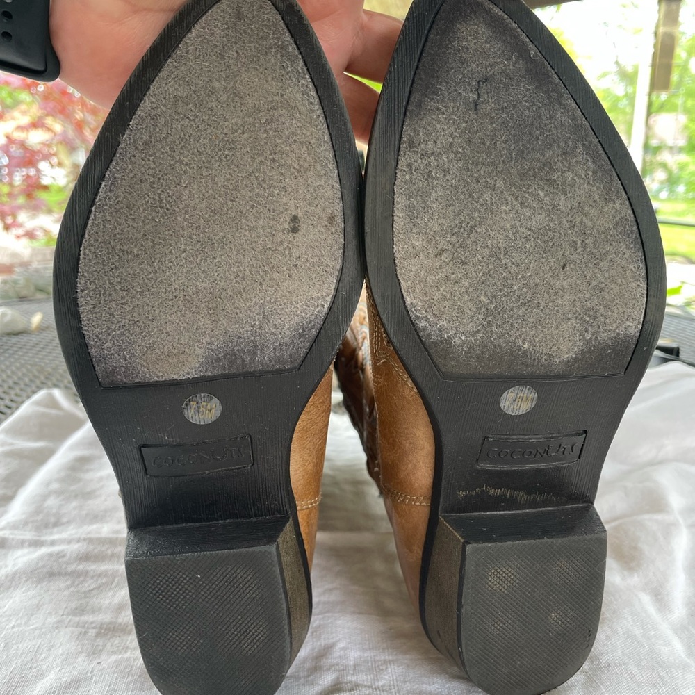 Coconuts by Matisse Tan and Teal Heeled Boots - Picture 12 of 13